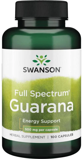 Swanson Swanson Full Spectrum Guarana 500 mg, 100 капс. 