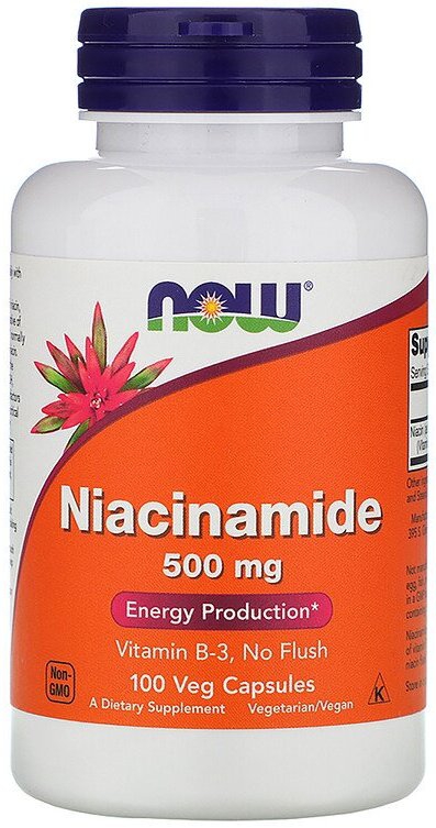 NOW Niacinamide 500 mg, 100 капс. 