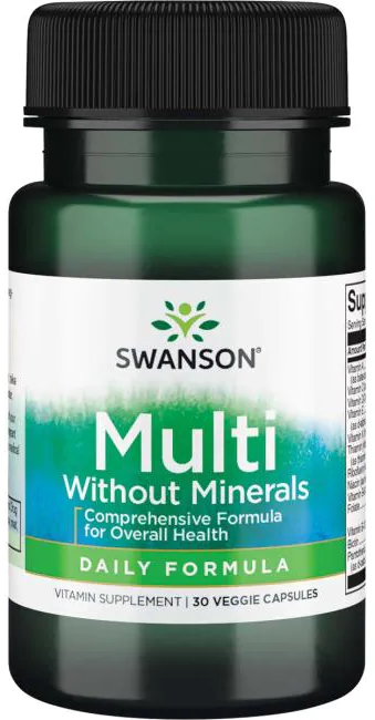 Swanson Multi without Minerals - Daily Formula, 30 капс.
