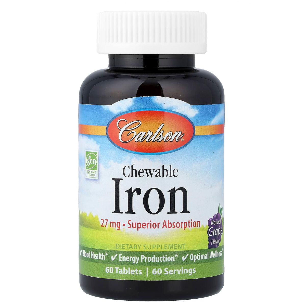 Carlson labs Chewable Iron 25mg, 60 таб. 
