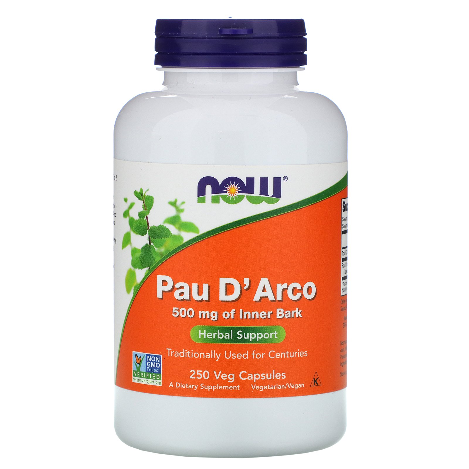 NOW Now Pau D' Arco 500 mg, 250 капс. 