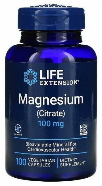 LIFE Extension Magnesium (Citrate) 100 mg, 100 капс. 