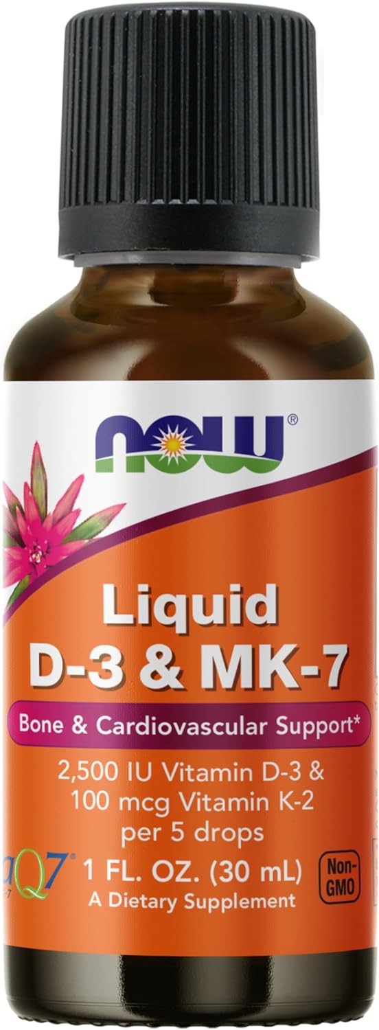 NOW Liquid Vit D-3 & MK-7, 30 мл. 