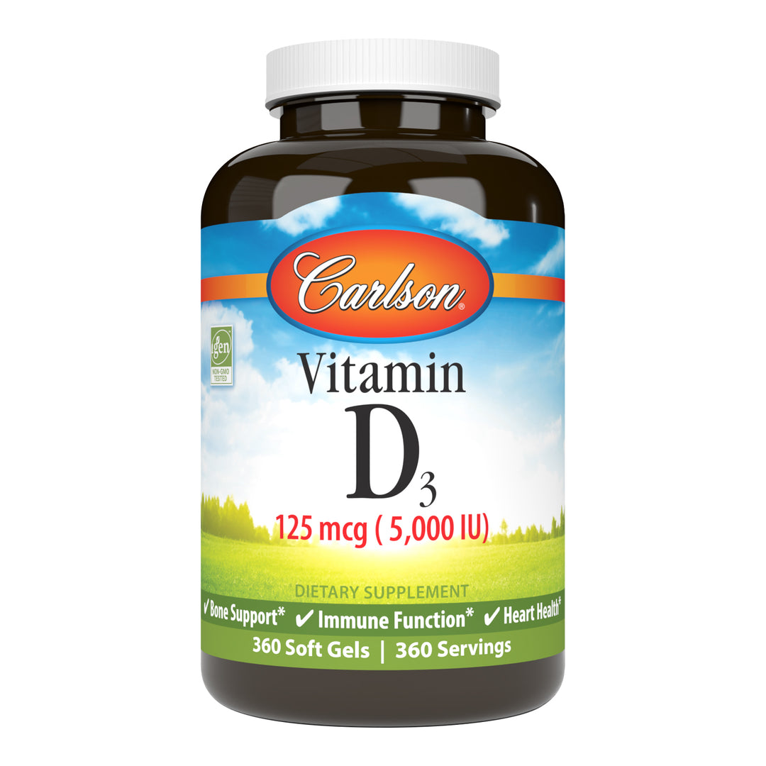 Carlson labs Vitamin D 5000 IU, 360 капс. 
