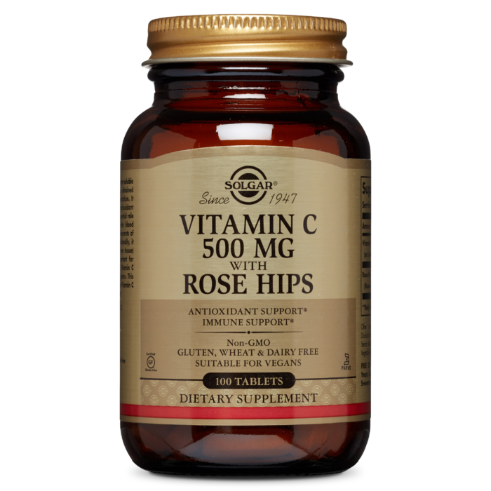 Solgar Vitamin C 500 mg With Rose Hips, 100 таб.