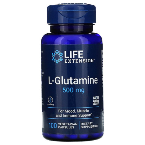 LIFE Extension L-Glutamine 500 mg, 100 капс. 