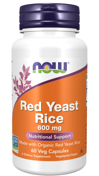Now Red Yeast Rice 600 mg Org, 60 капс. 
