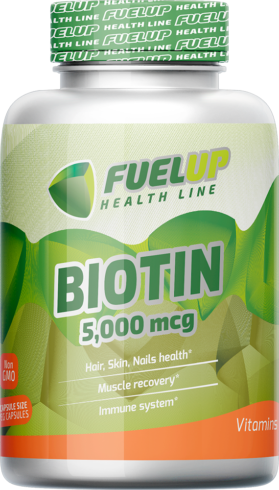 FuelUp Biotin 5,000 mсg, 60 капс. 