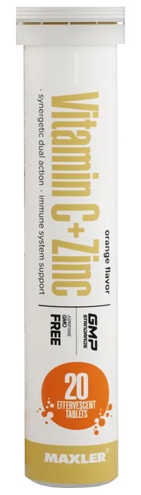 Maxler Vitamin C + Zinc Effervescent, 20 таб. 