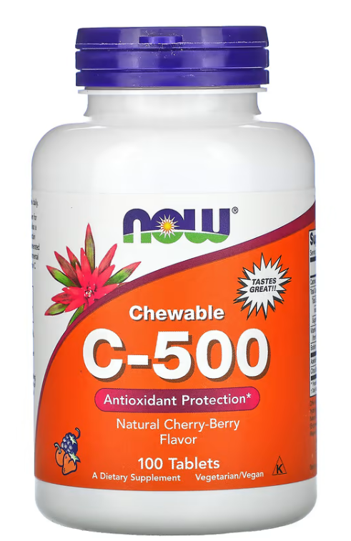 Now C-500 chew Cherry, 100 таб. 