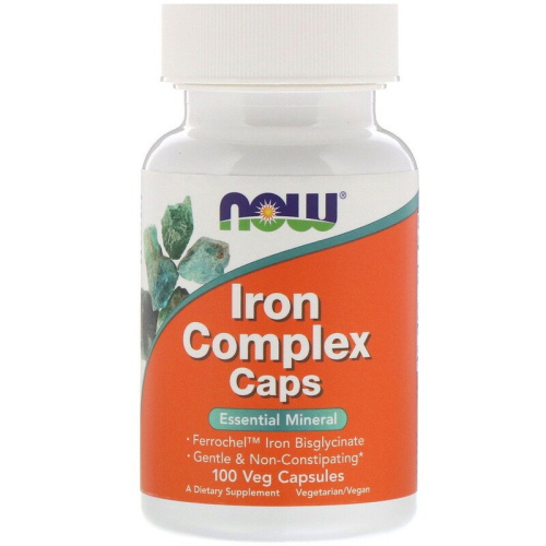 Now Iron Complex (Glycinate), 100 капс. 