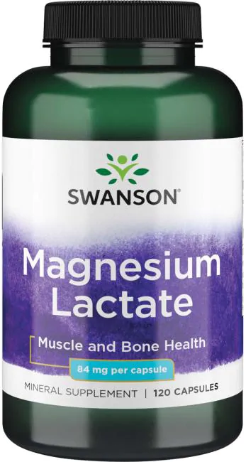 Swanson Magnesium Lactate 84 mg, 120 капс. 