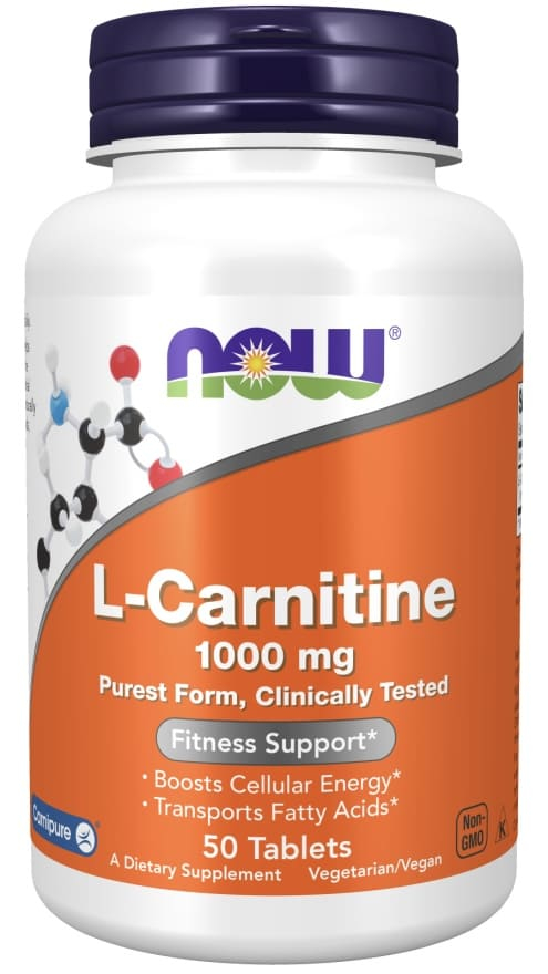 NOW L-Carnitine Tartrate 1000 mg, 50 таб. 