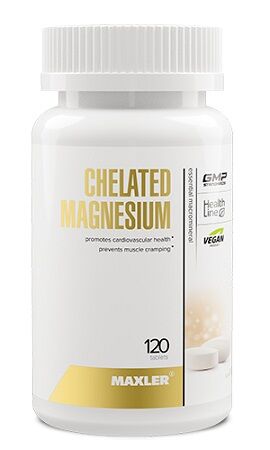 Maxler Chelated Magnesium, 120 таб.