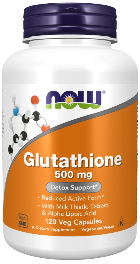 NOW Glutathione 500 mg, 120 капс. 