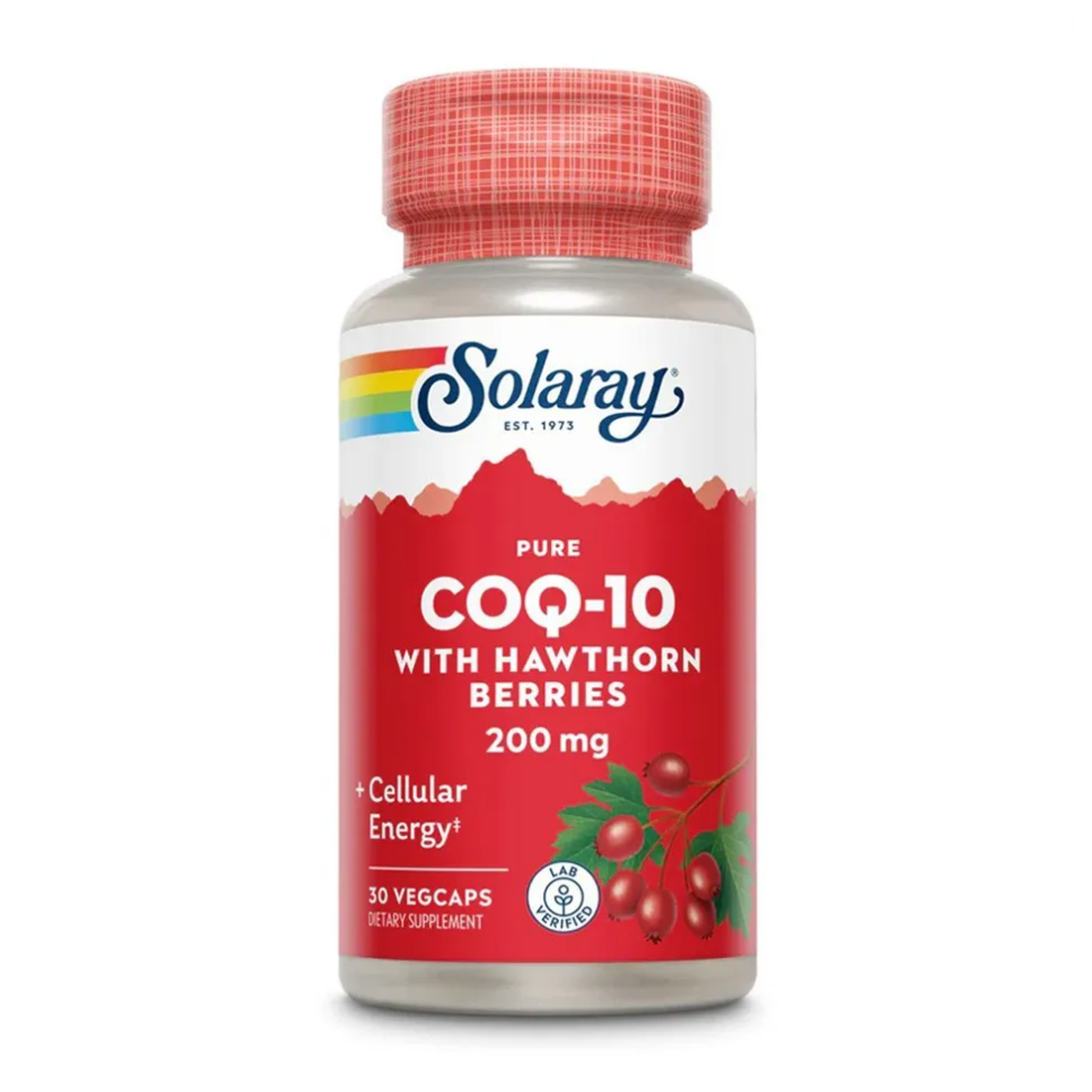 Solaray Pure CoQ-10 with Hawthorn Berries 200 мг, 30 капс. 