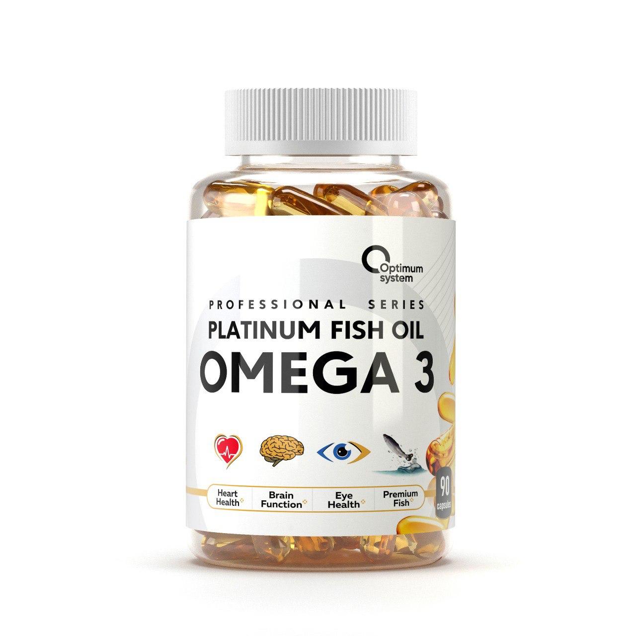 Optimum System Omega-3 Platinum Fish Oil, 90 капс. 