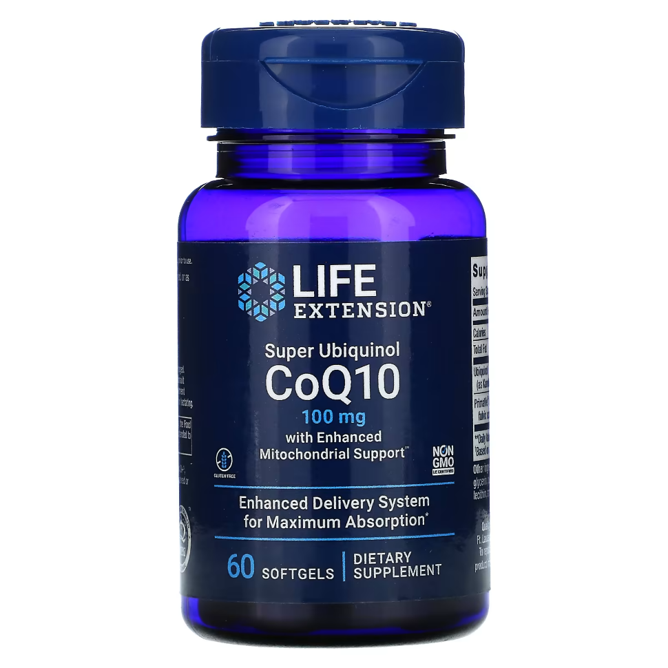 LIFE Extension Super Ubiquinol CoQ10 with Enhanced Mitochondrial Support 100 mg, 60 капс. 