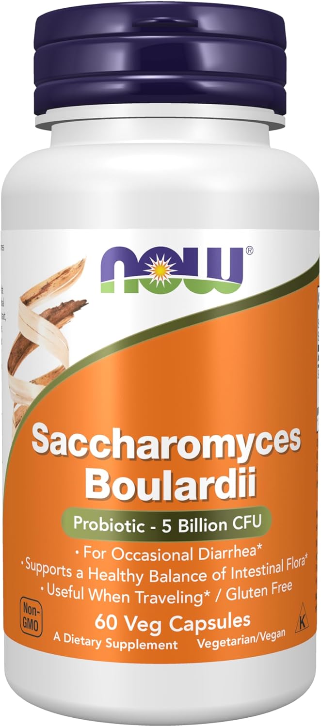 NOW SACCHAROMYCES BOULARDII, 60 капс. 