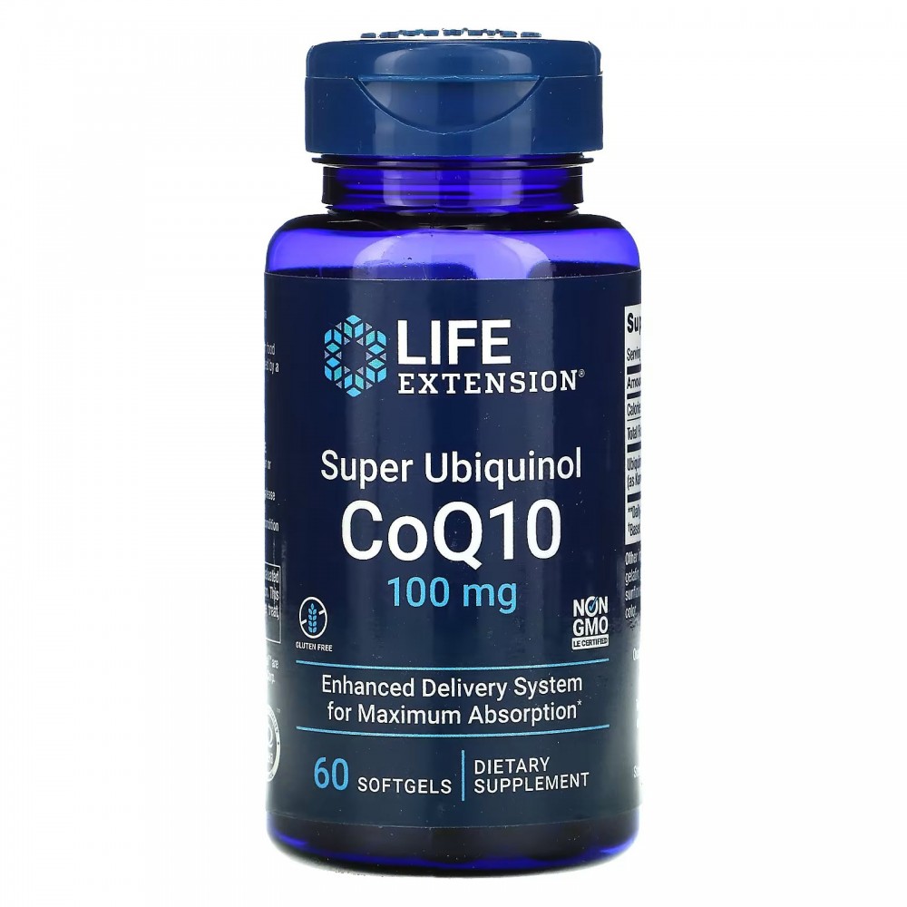 LIFE Extension Super Ubiquinol CoQ10 with Enhanced Mitochondrial Support 100 mg, 60 капс. 