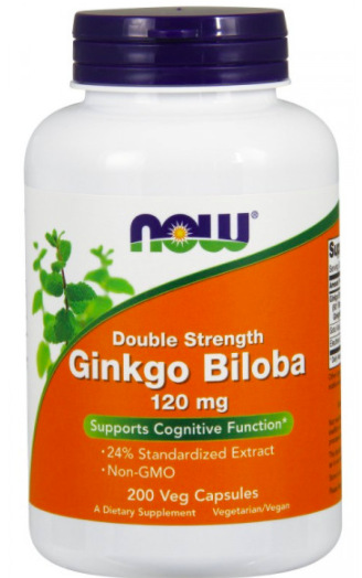 NOW Ginkgo Biloba 120 mg, 200 капс. 