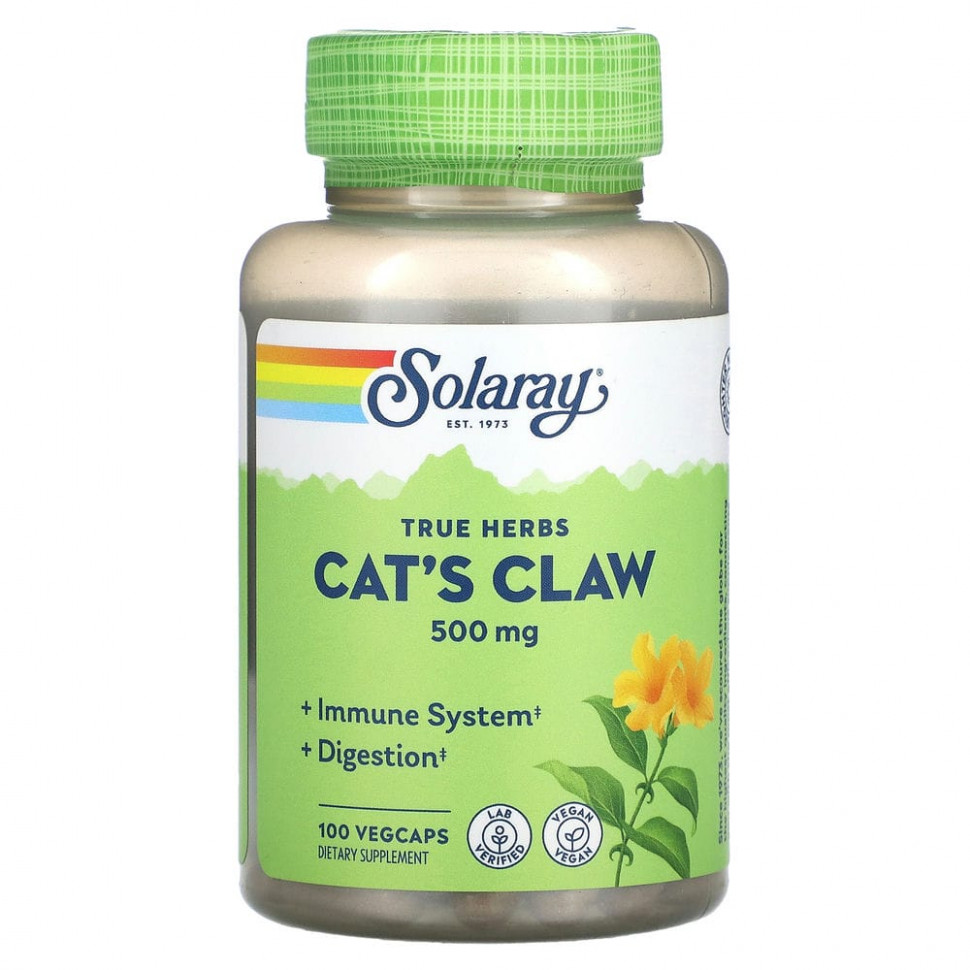 Solaray Cat's Claw 500 мг, 100 капс. 