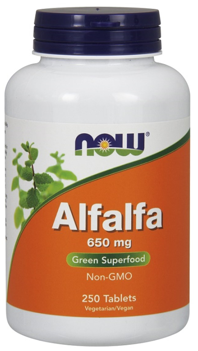 NOW ALFALFA 650 mg, 250 таб. 