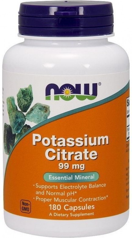 NOW NOW Potassium Citrate, 180 капс. 