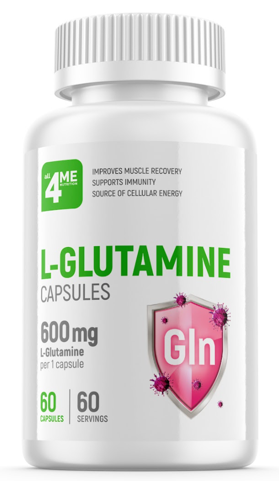 4Me Nutrition L-Glutamine 600 mg, 60 капс. 