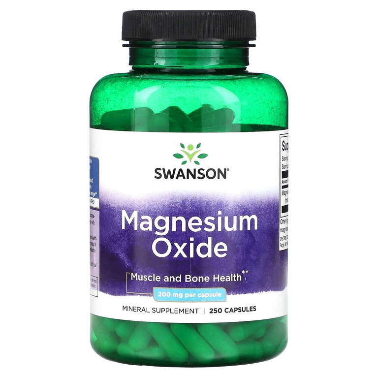Swanson Magnesium Oxide 200 mg, 250 капс. 