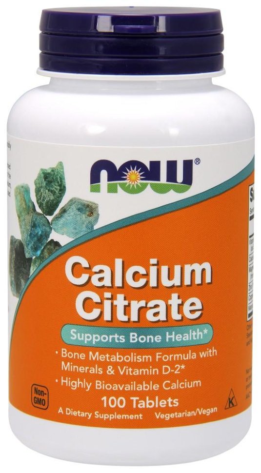 NOW NOW Calcium Citrate W / Min, 100 таб. 