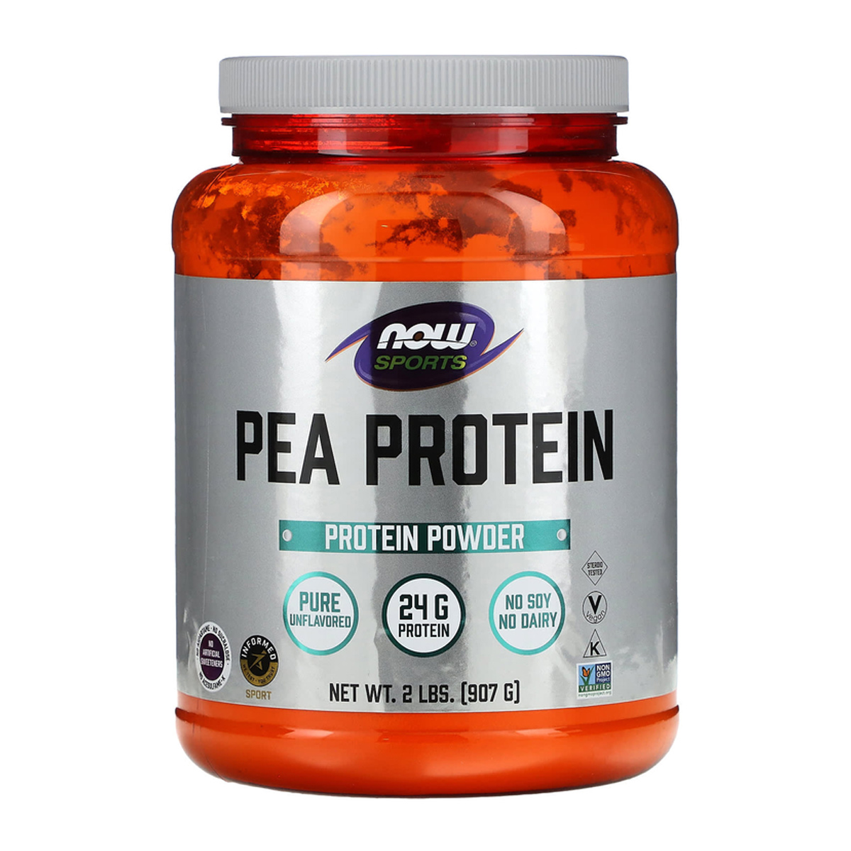 NOW Pea Protein Unflavored (2 lbs), 907 г 