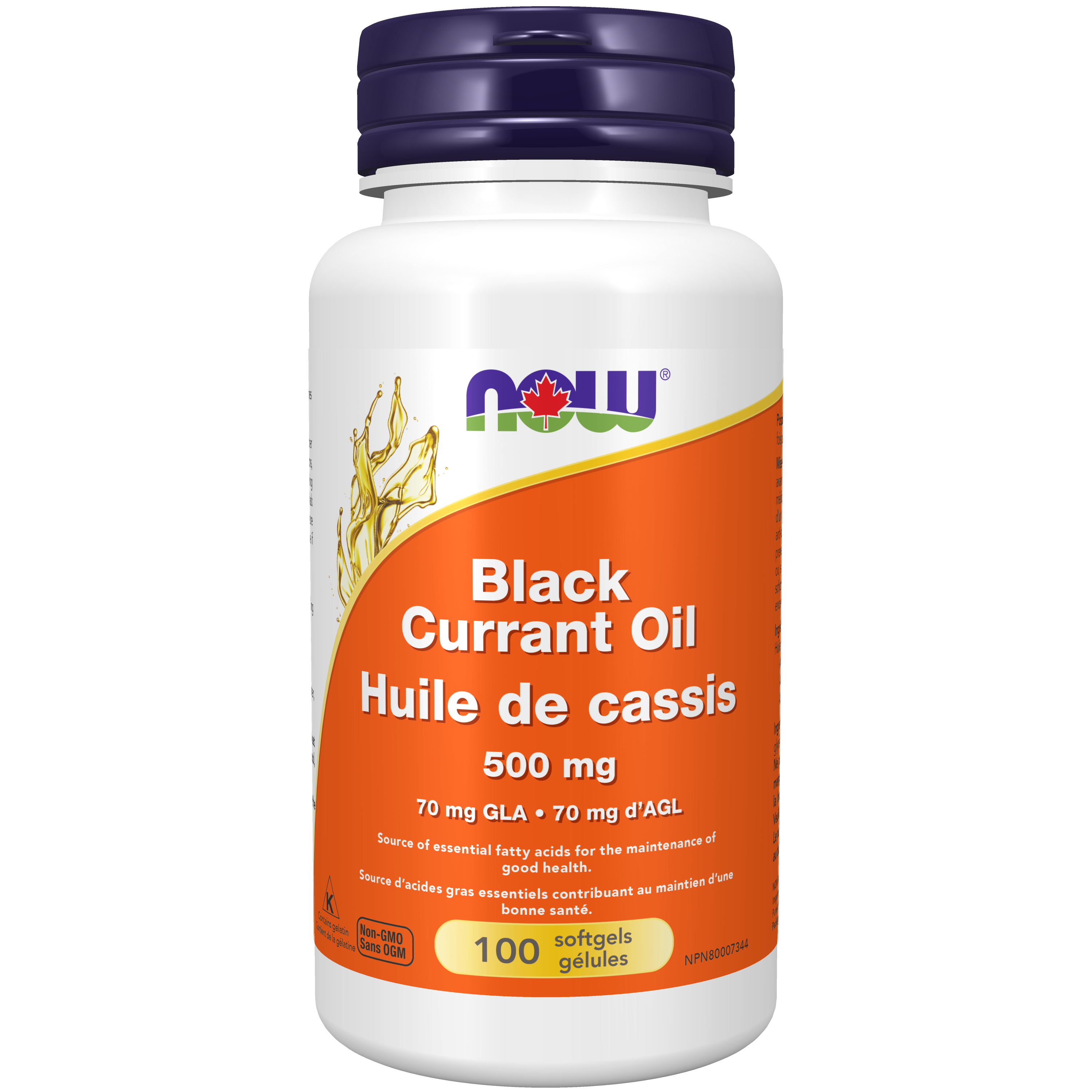 NOW Black Currant Oil 500 mg, 100 капс. 