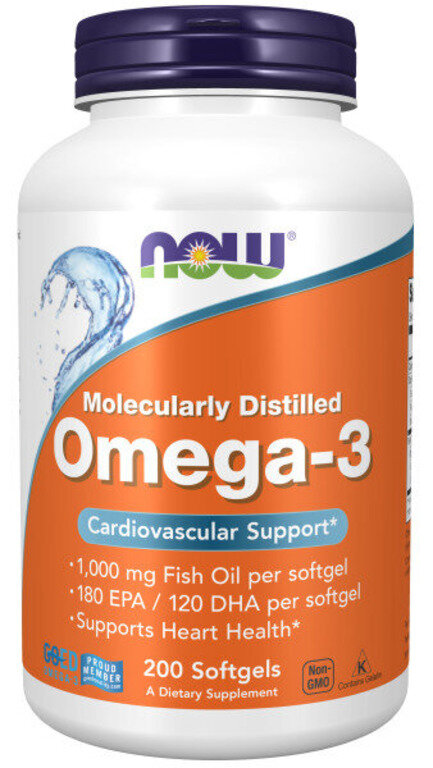 NOW NOW Omega-3 1000 mg, 200 капс. 
