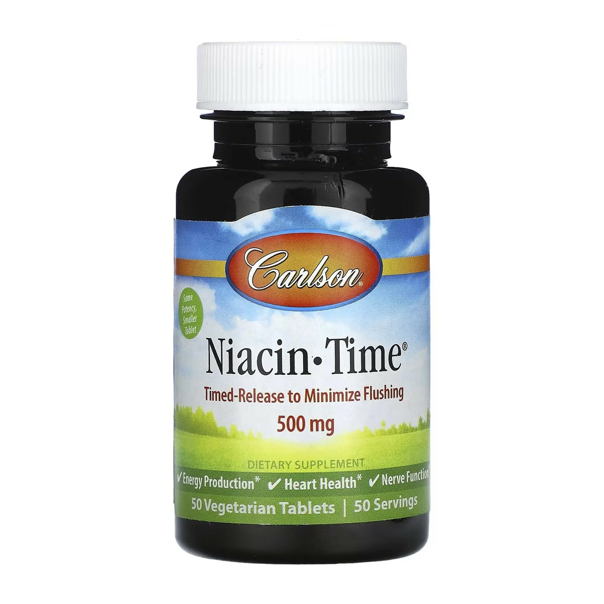 Carlson Labs Niacin-Time 500 мг, 50 таб. 