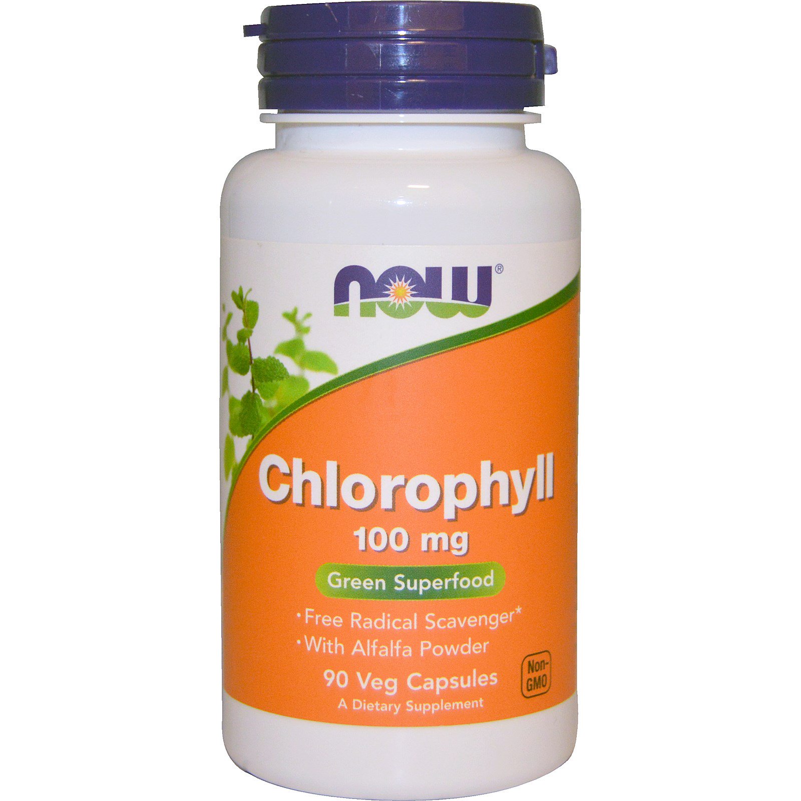 NOW NOW Chlorophyll 100 mg, 90 капс. 