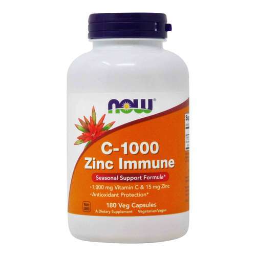 NOW NOW Vitamin C-1000 Zinc Immune, 180 капс. 