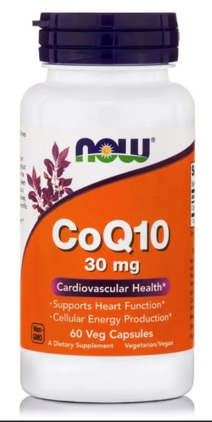 NOW NOW CoQ10 30 мг, 60 капс. 