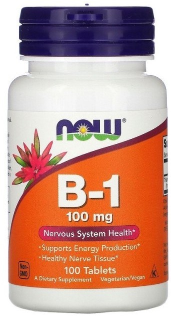 NOW  Vitamin B-1 100 mg, 100 таб. 
