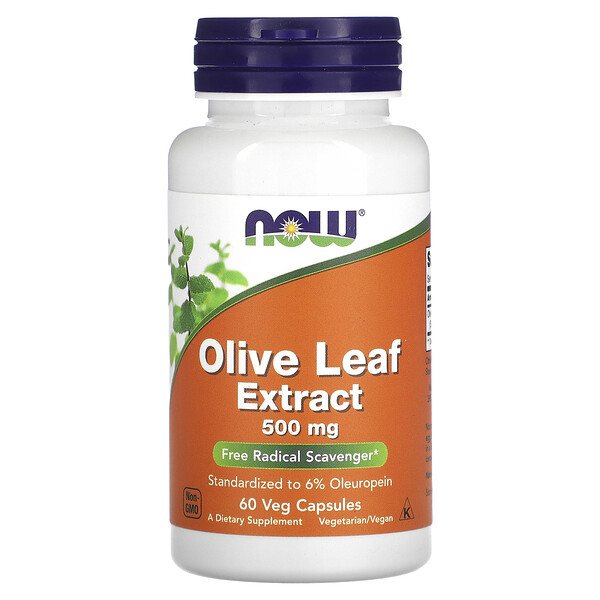 Now Olive Leaf Ext 500 mg, 60 капс. 
