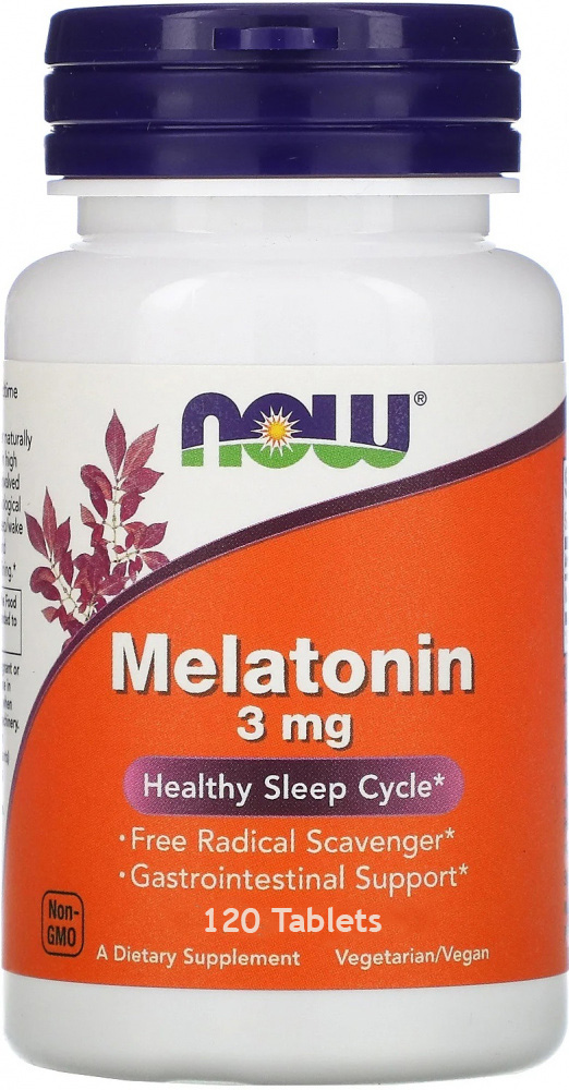 NOW Melatonin 3 мг, 120 таб. Мелатонин