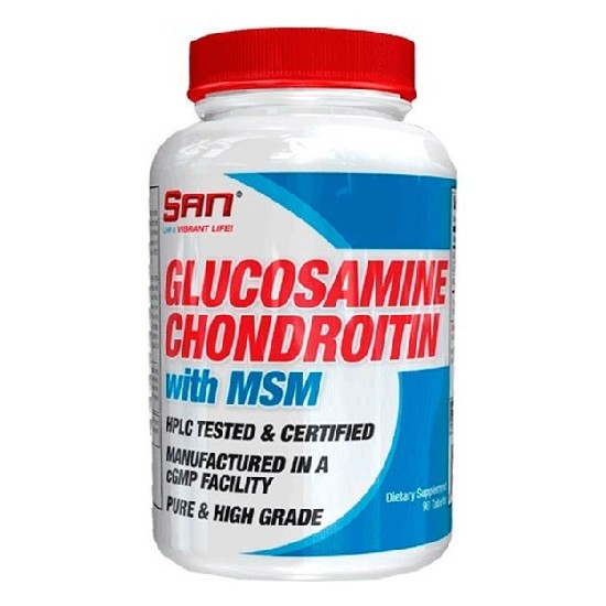 SAN Nutrition Glucosamine Chondroitin with MSM, 180 таб. Глюкозамин Хондроитин МСМ