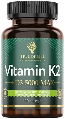 Tree of Life Vitamin K2 +D3 5000 MAX 