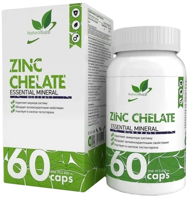 NaturalSupp Zinc chelate, 60 капс