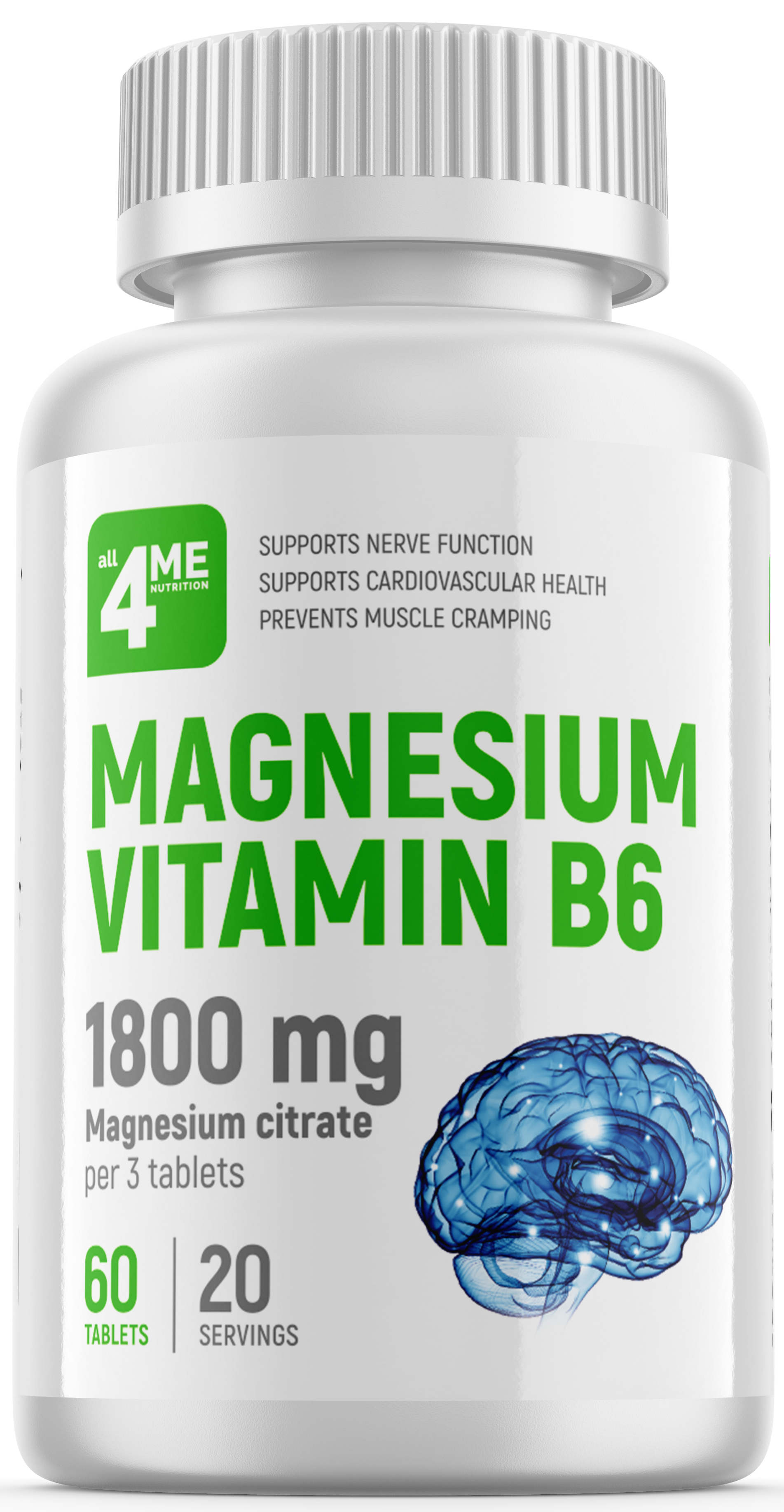 4Me Nutrition Magnesium Vitamin B6, 60 таб. 