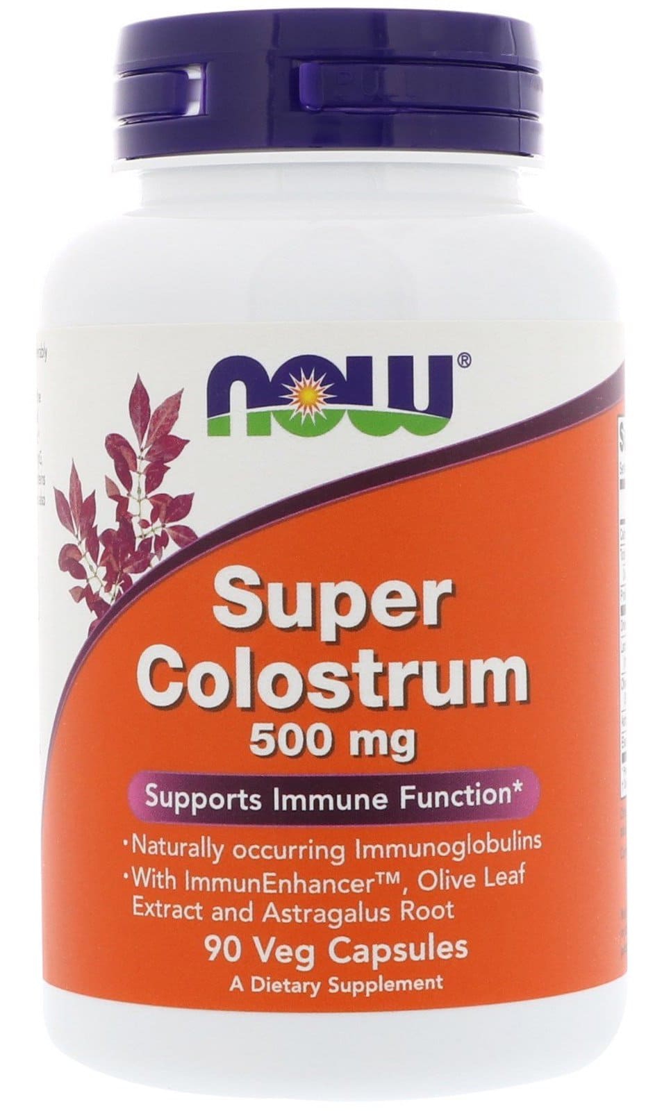 Now Super Colostrum 500 mg, 90 капс. 