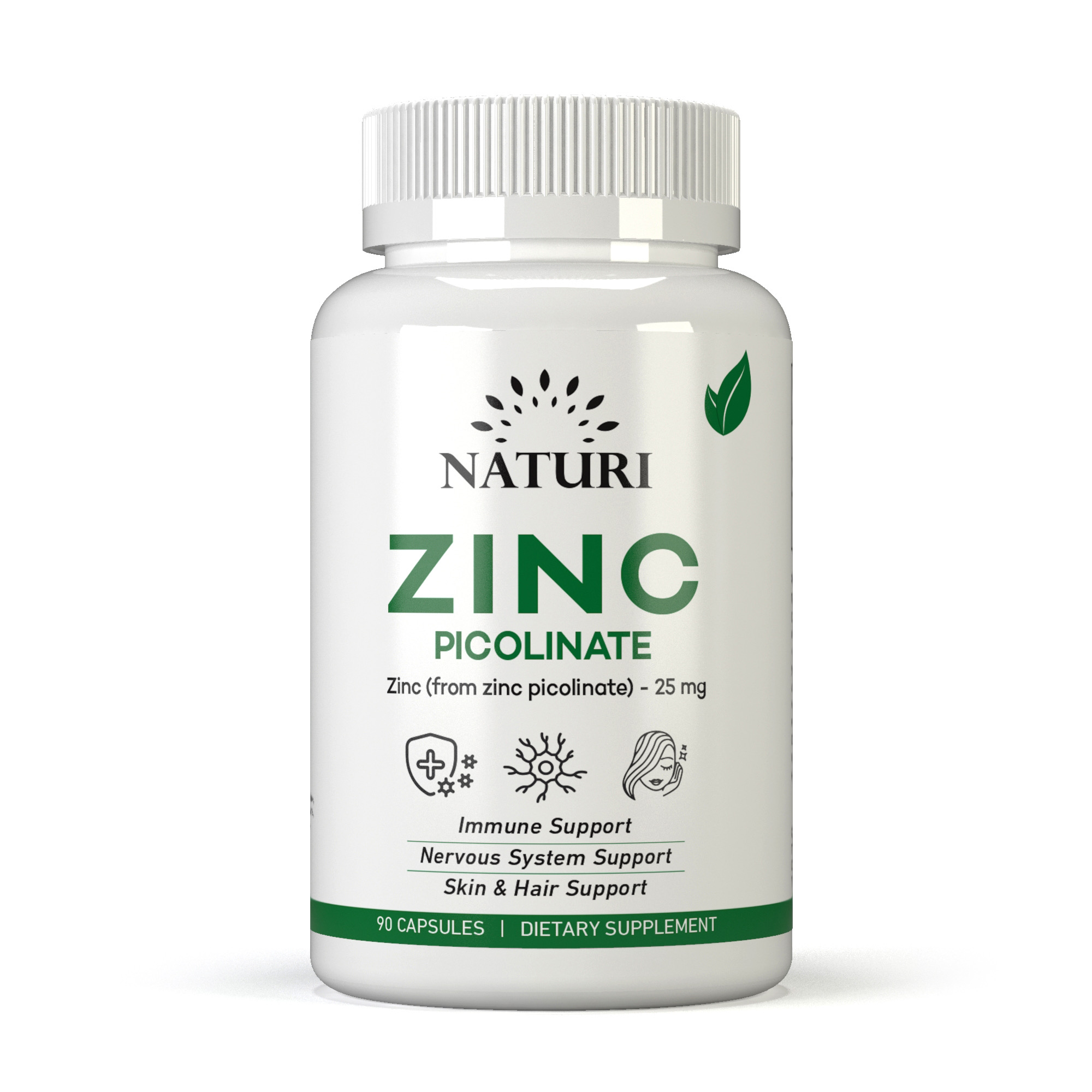 Naturi Zinc Picolinate 25 mg, 90 капс. 