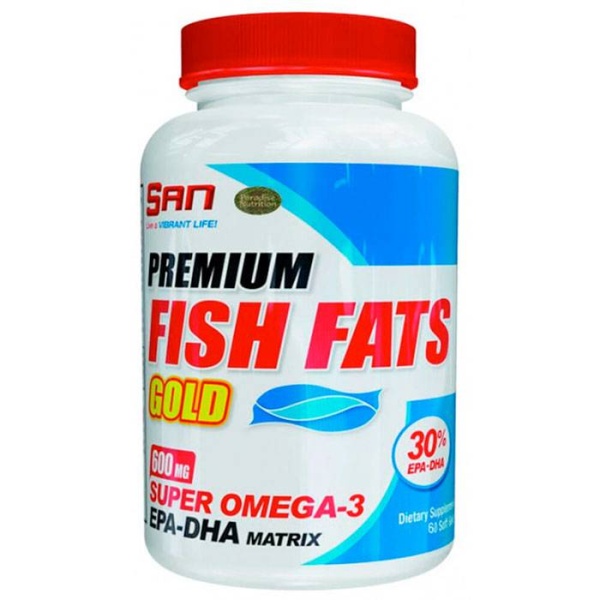 SAN Nutrition Premium Fish Fats Gold, 60 капс. Омега 3