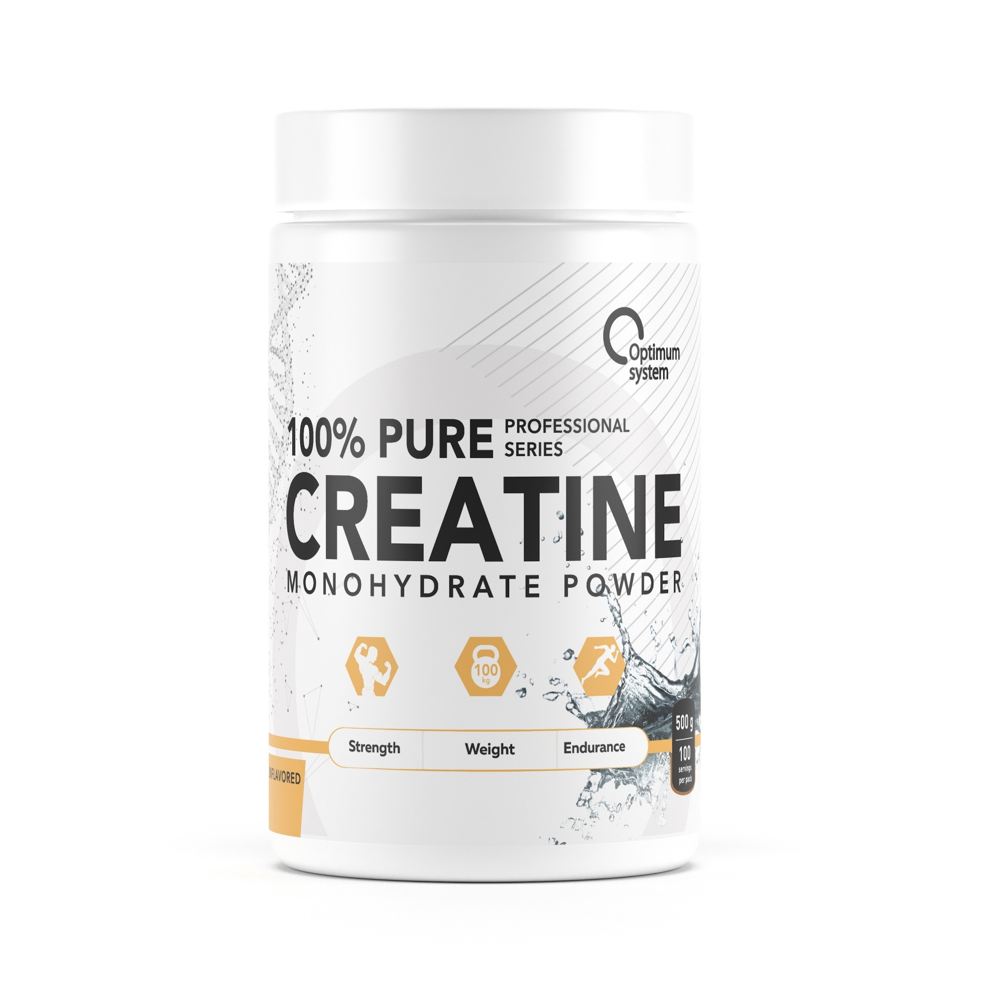 Optimum System 100% Pure Creatine Monohydrate без вкуса, 500 г 
