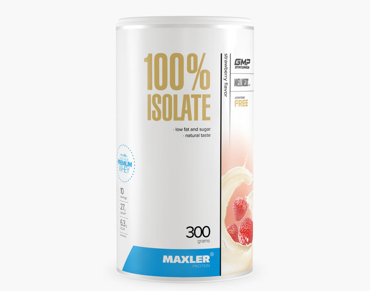 Maxler 100% Isolate (90% protein; low fat/sugar) банка, 300 г 